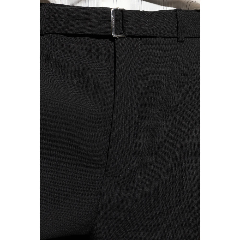 Lanvin Geplooide broek Black Heren