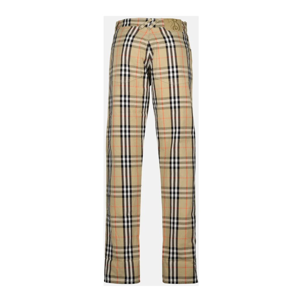 Burberry Geruite Broek Herfst-Winter 2024 Mannen Beige Heren