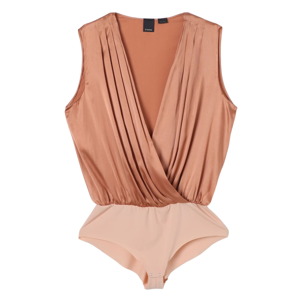 Pinko Satin Stretch Bodywear Brown Dames