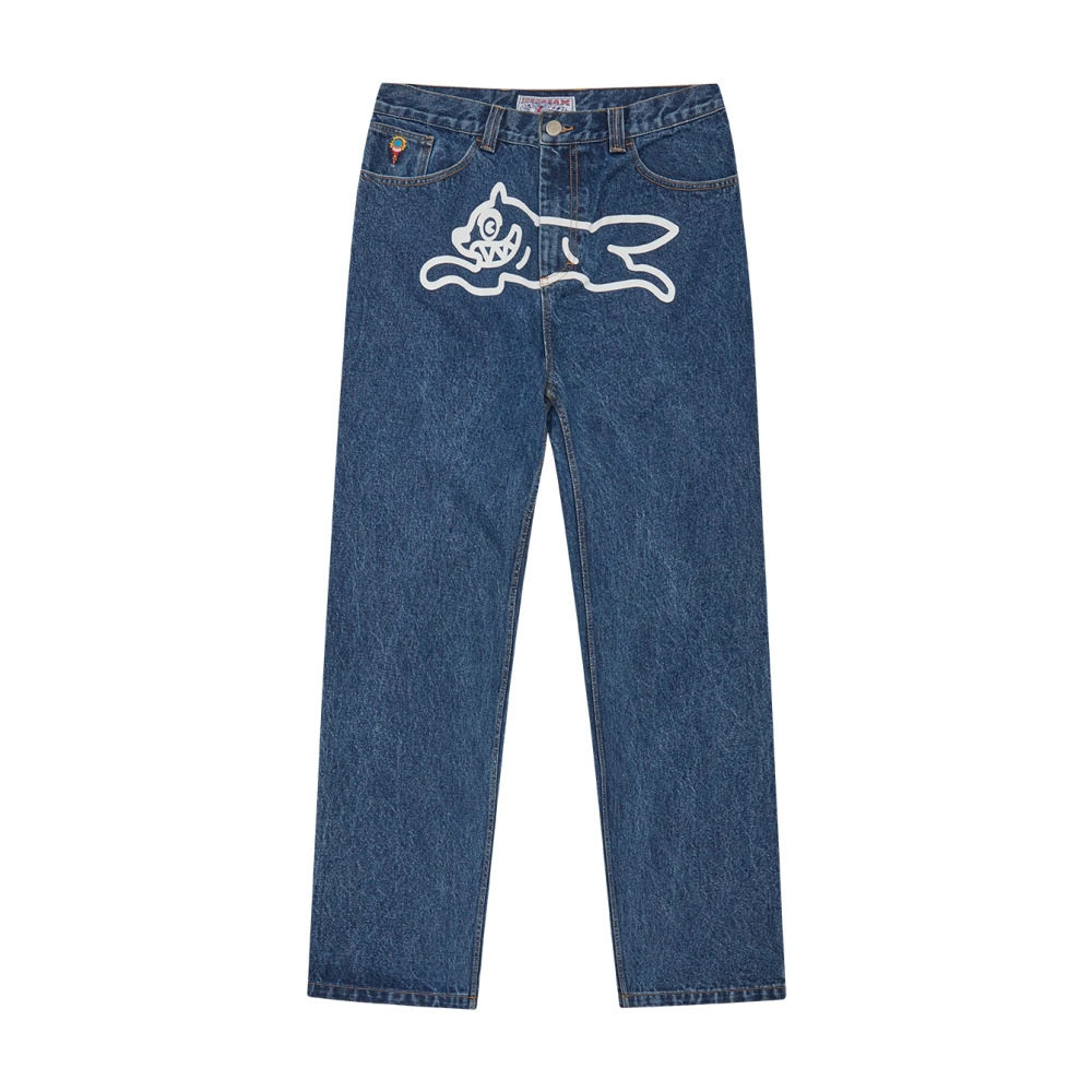 Icecream Men's Blue Straight Fit Jeans, W30, Running Dog Denim Pant