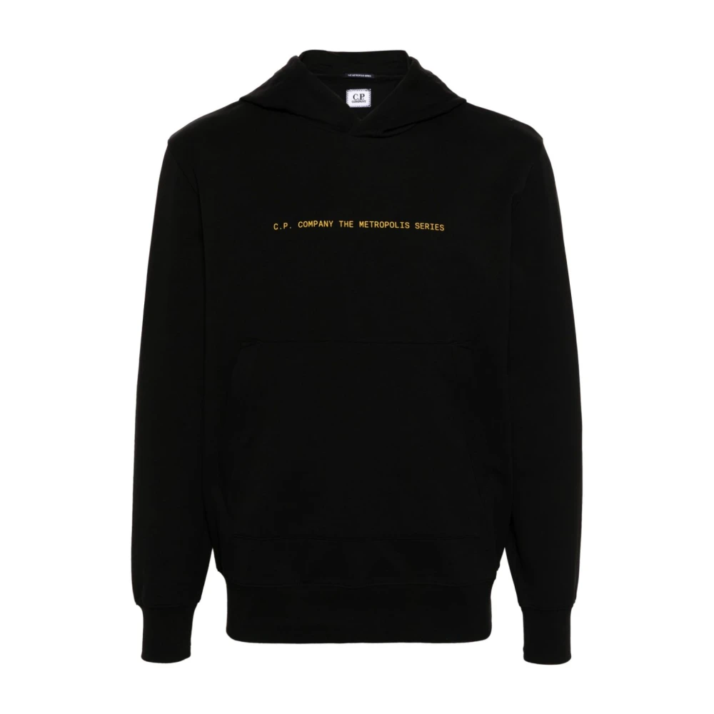 C.P. Company Zwarte Metropolis Sweaters met Logo Print Black Heren