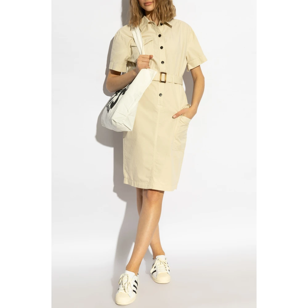 Woolrich Jurk met riem Beige Dames