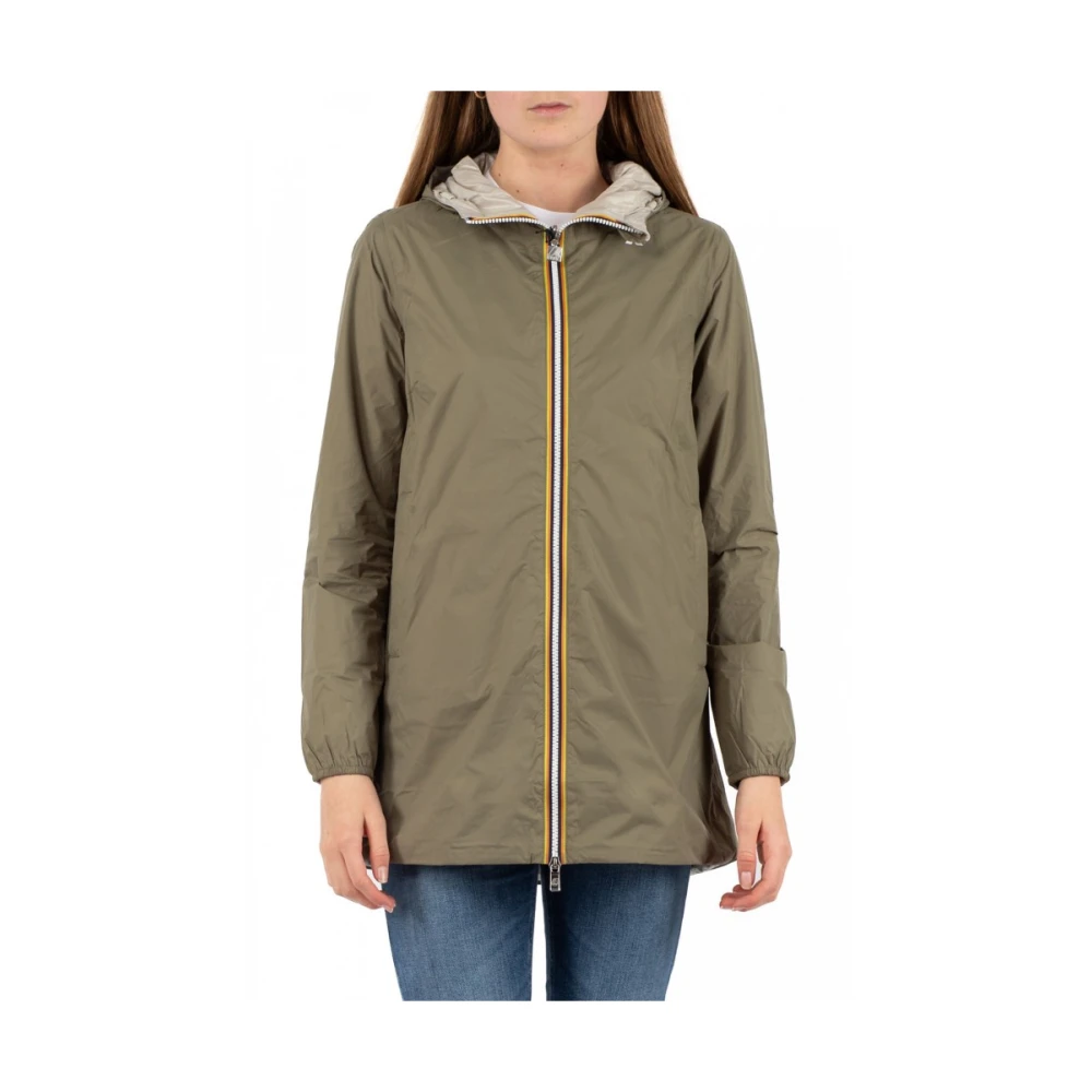 K-Way Vrouw Groente Dames, Jassen, Groen, : Klein