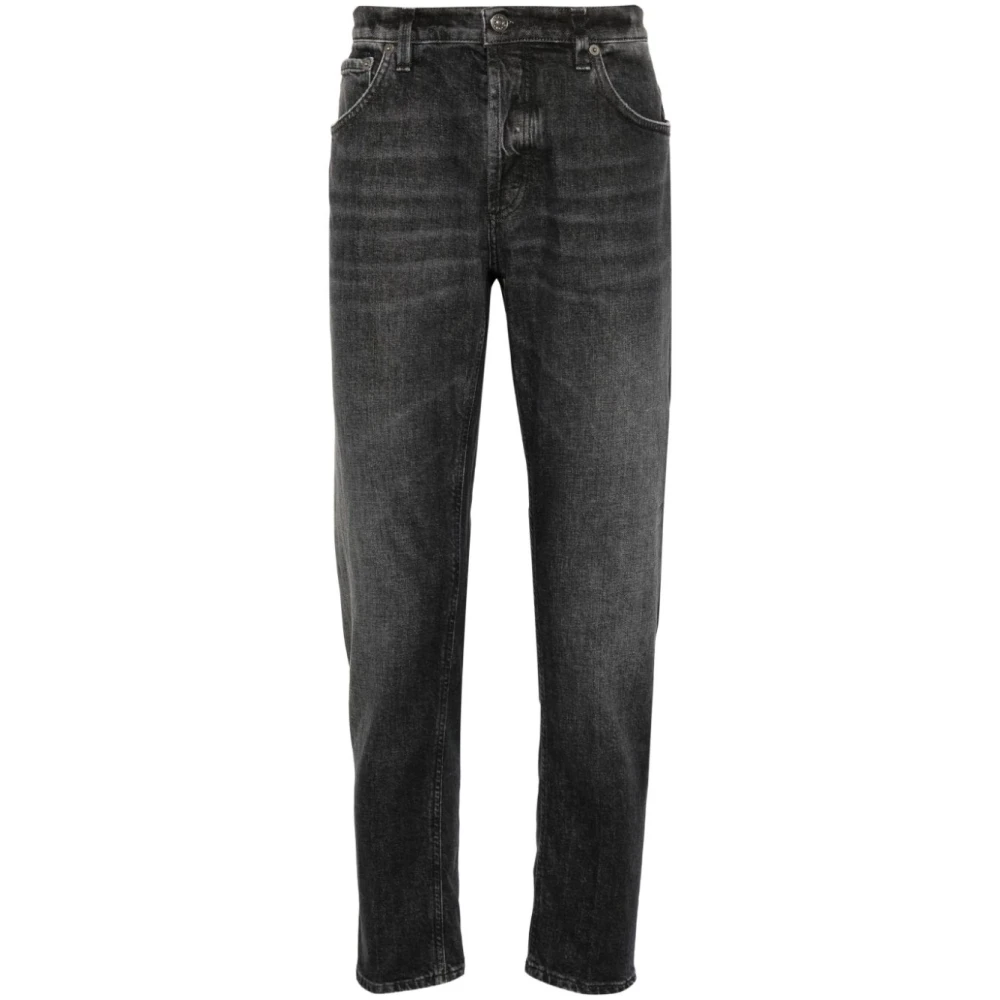Dondup Zwarte Stretch Katoen Brighton Jeans Black Heren