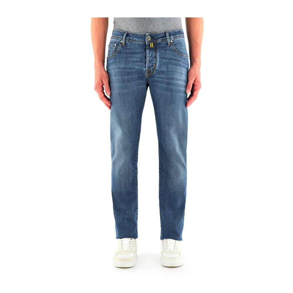 Jacob Cohën Blauwe Denim Jeans Blue Heren