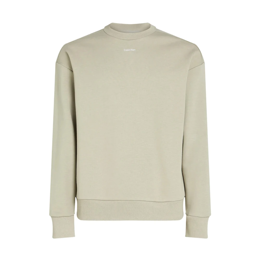 Calvin Klein Men's Green Sweatshirts, Xl, Relaxed Modal Terry Sweatshirt