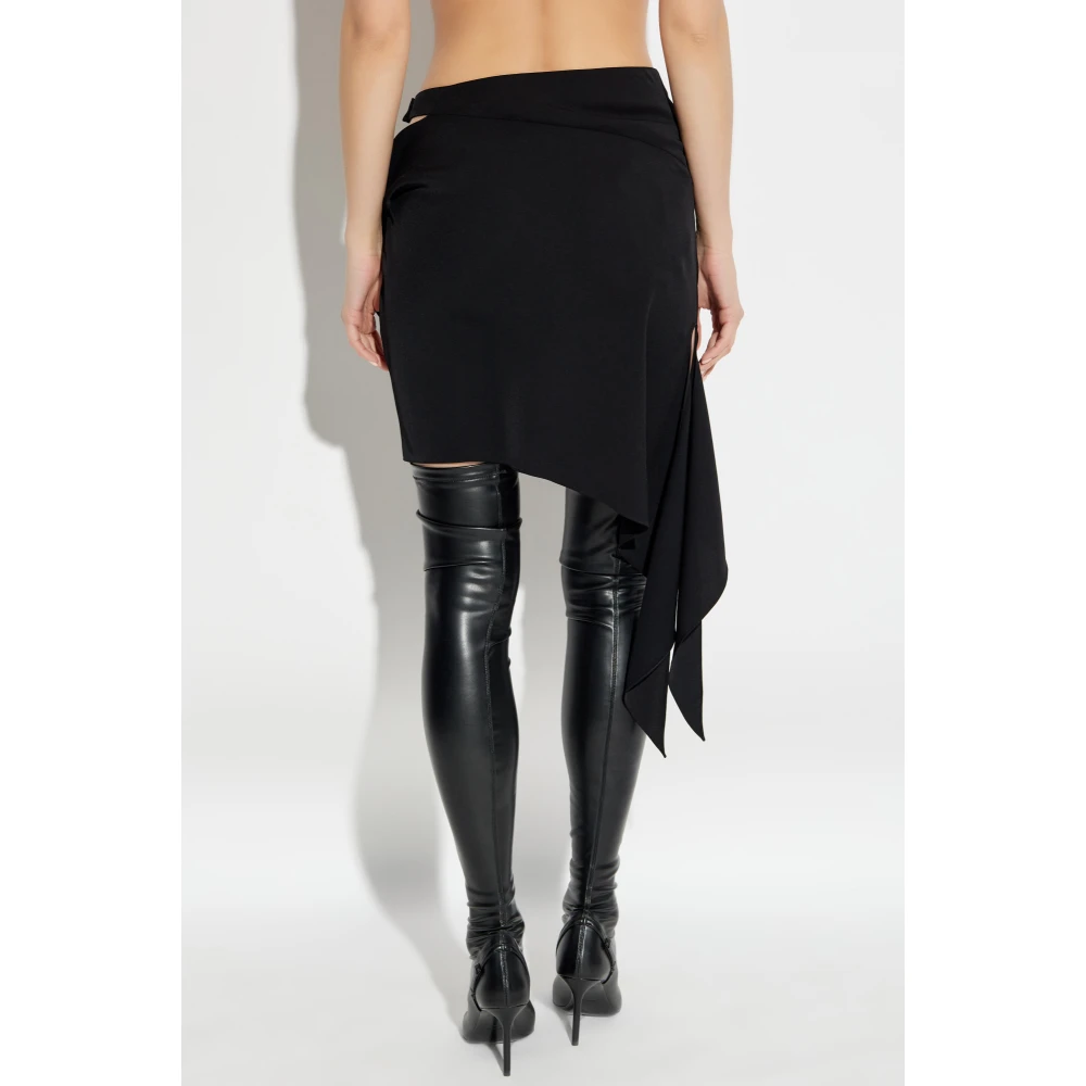 Courrèges Rok met stropdas Black Dames