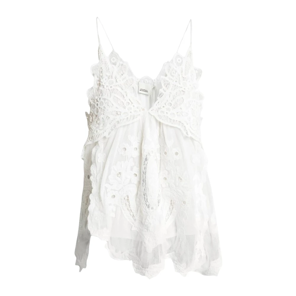 Isabel marant Elegante Victoria Top voor vrouwen White Dames
