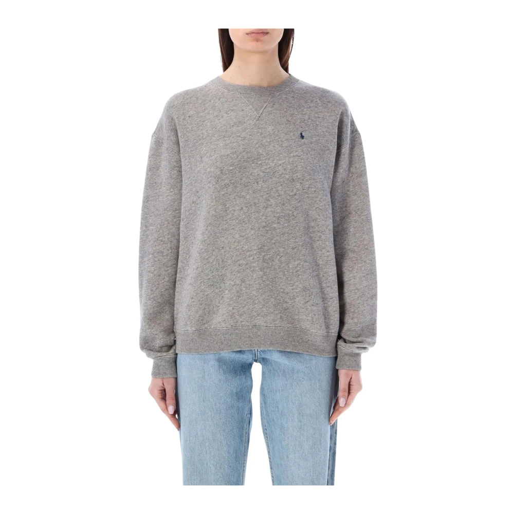 Polo Ralph Lauren Women's Gray Sweatshirts, Xl, Crewneck Pullover