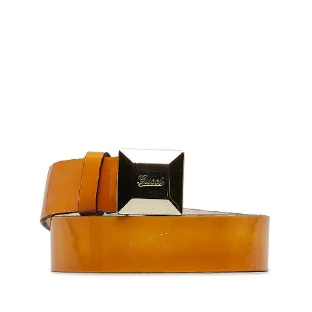 Gucci Vintage Pre-owned Leather belts Yellow Dames