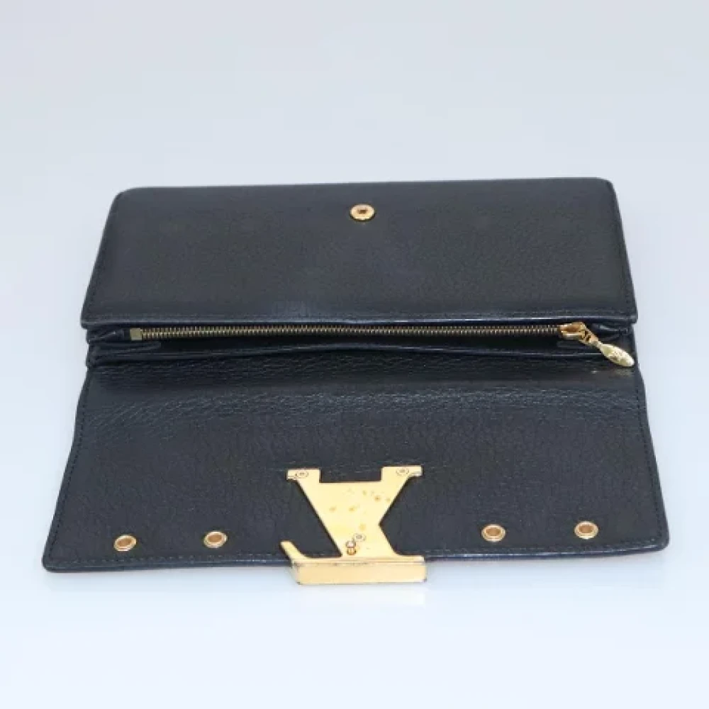 Louis Vuitton Vintage Pre-owned Leather wallets Black Dames