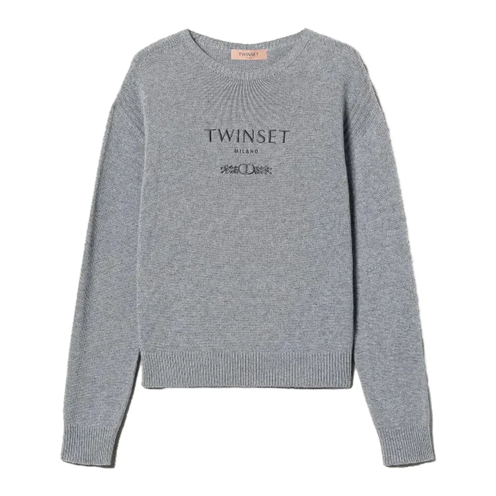 Twinset Kasjmier Wolmix Trui Gray Dames