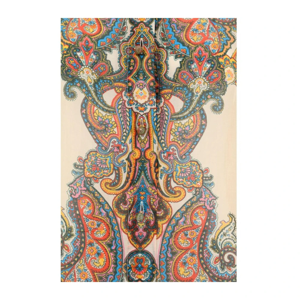 Zimmermann Paisley Patroon Juweelknoop Shirt Multicolor Dames