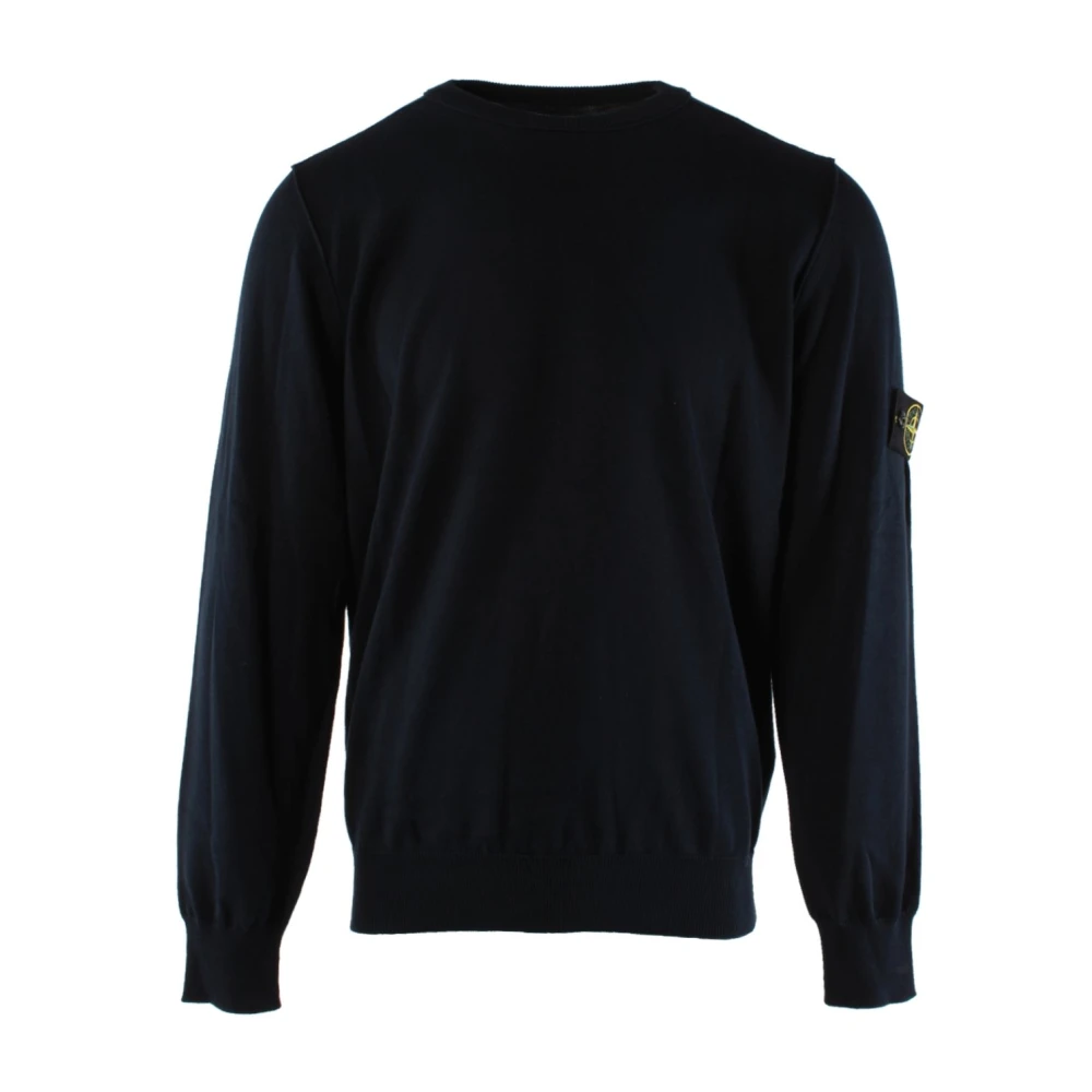 Stone Island Blauwe Katoenen Heren Trui Blue Heren