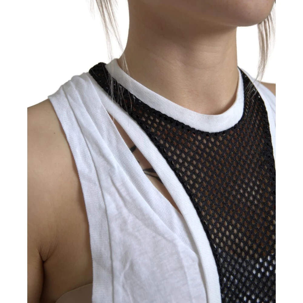 Dsquared2 Monochrome Tanktop Black Dames