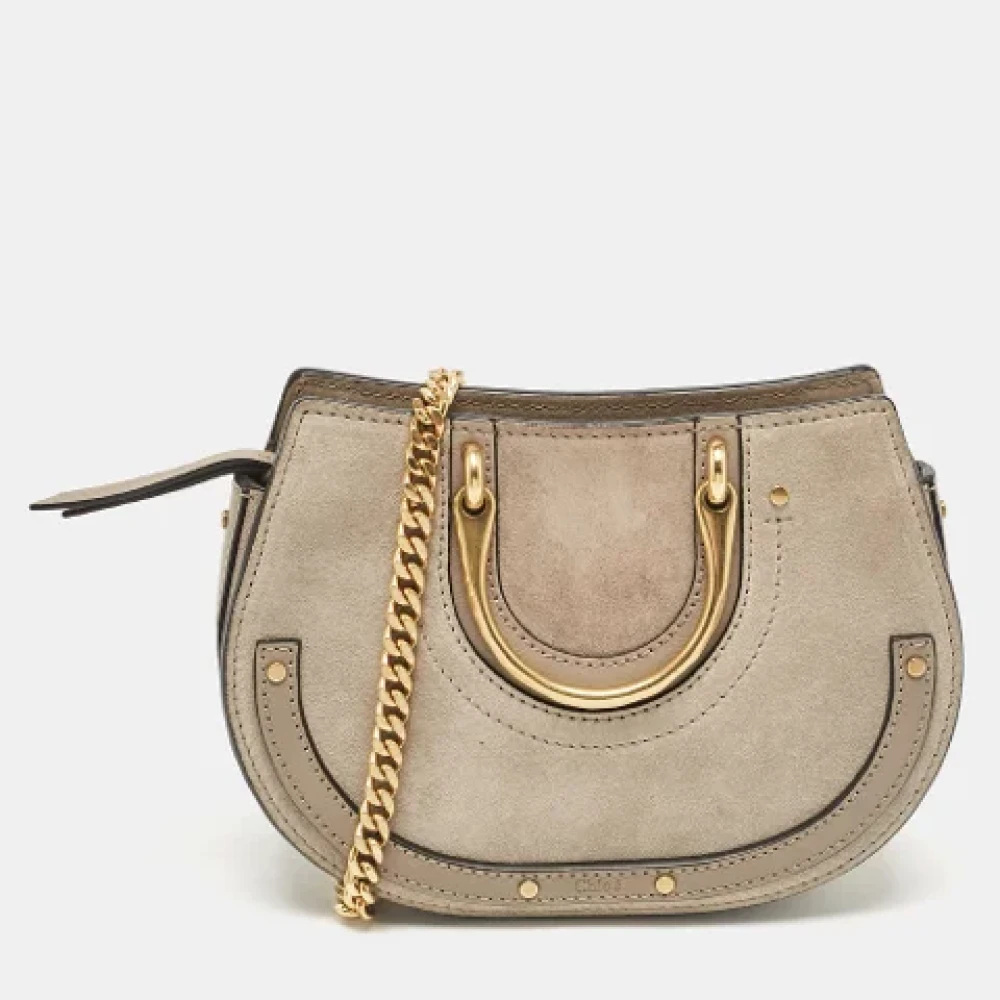 Chloé Pre-owned Leather handbags Gray Dames