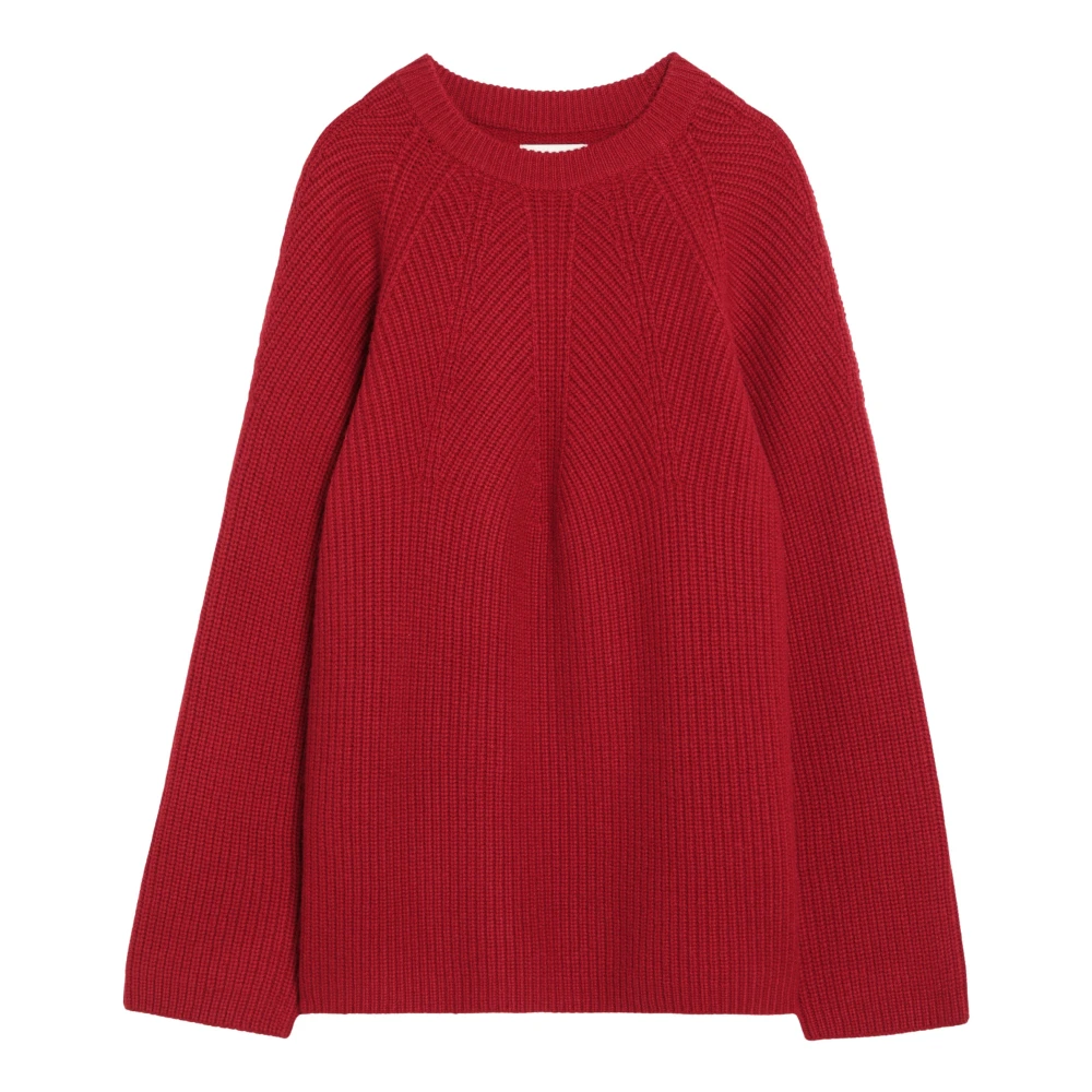Loulou Studio Ronde hals T-shirt Red Dames
