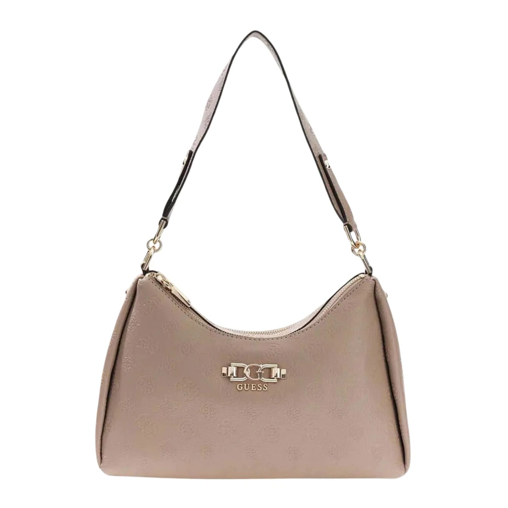 Guess Women's Beige Shoulder Bags, One Size, Anise Double Zip Shoulder Bag