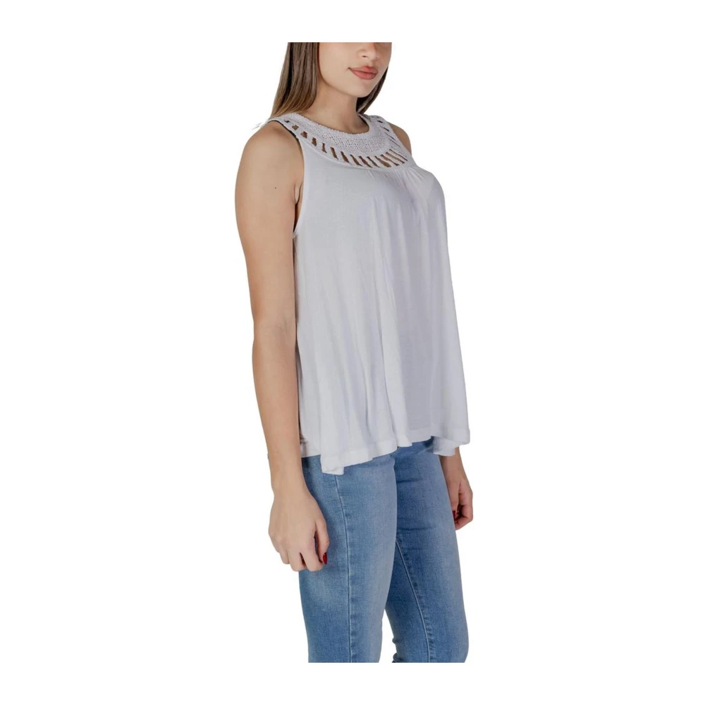 b.Young Witte Viscose Tops & T-Shirts Collectie White Dames