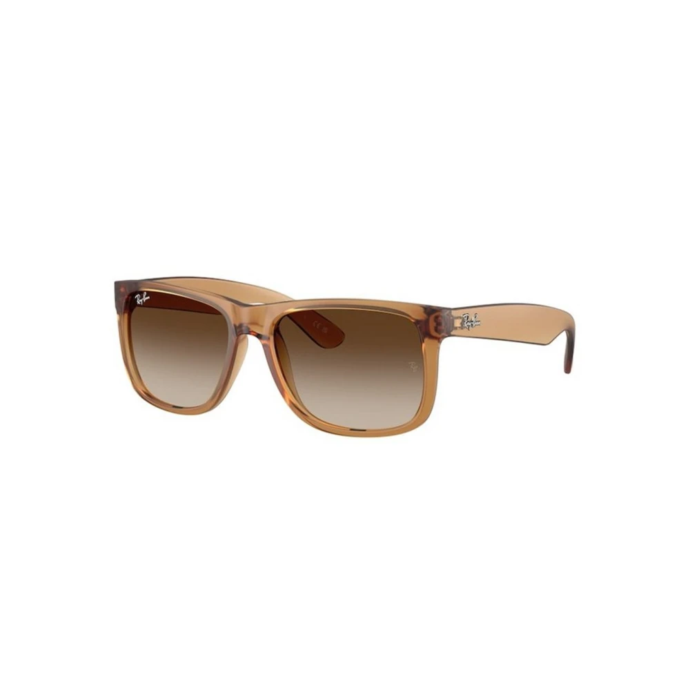 Ray-Ban Justin Gradient Sunglasses Polished Rubber Beige / Gradient Brown - Image 4
