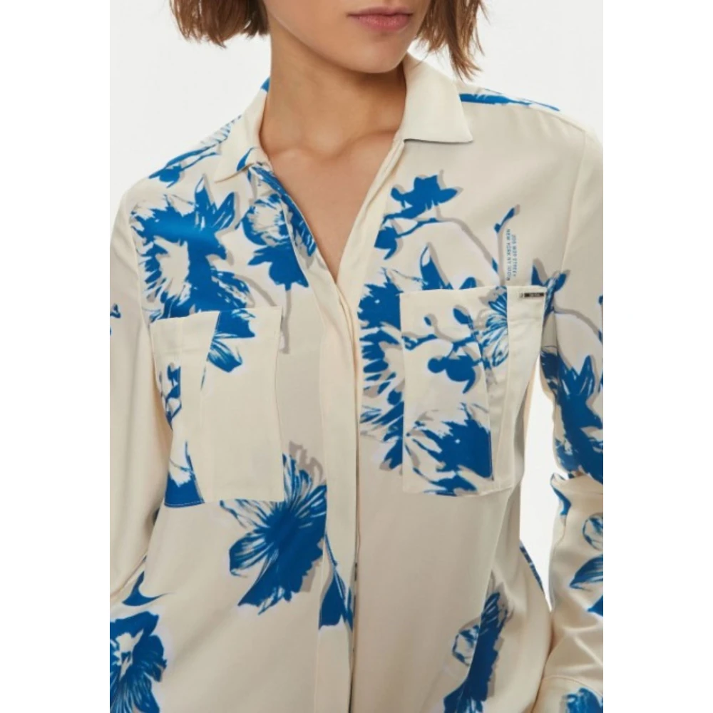 Calvin Klein Zakblouse Lange Mouw Vrouw Beige Dames