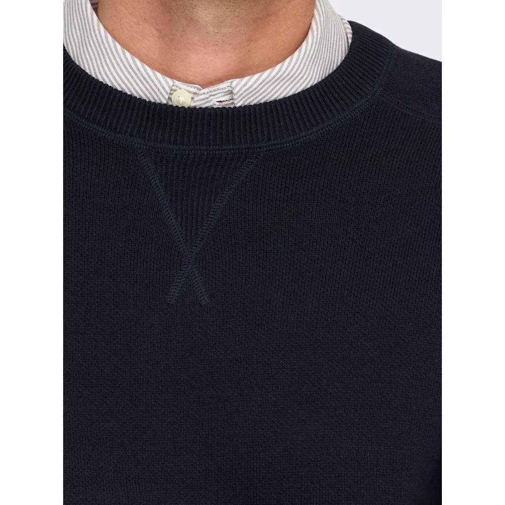 Only & Sons Heren Crew Neck Sweater Blue Heren