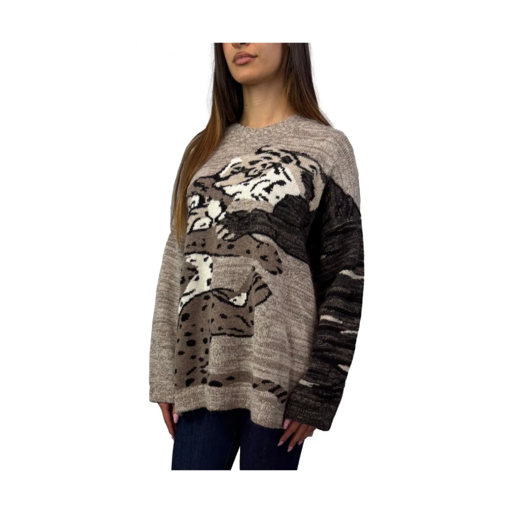 P.a.r.o.s.h. Stijlvolle Gebreide Top Gray Dames