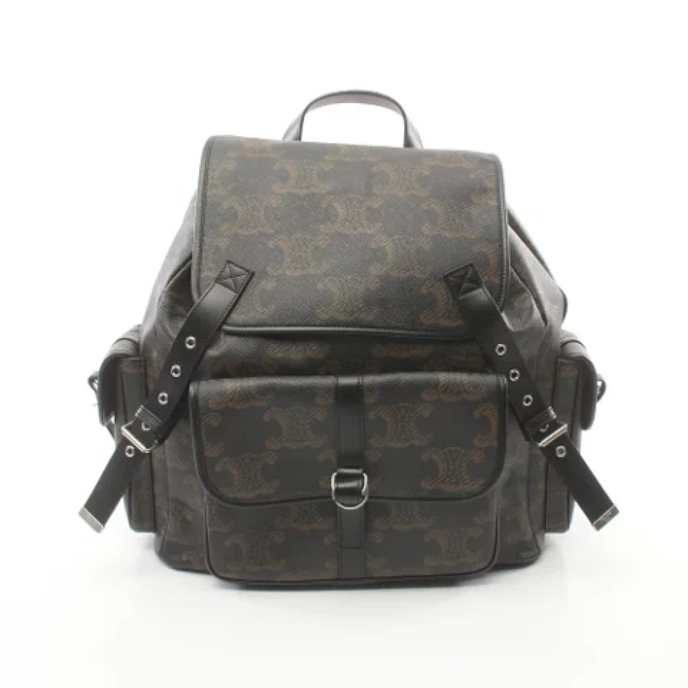 Celine Vintage Pre-owned Coated canvas celine-bags Black Heren