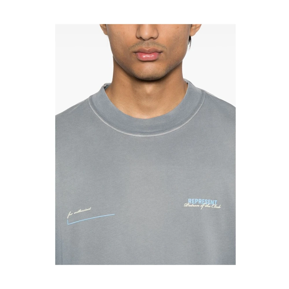 Represent Cool Grey Crew Neck T-shirt Gray Heren