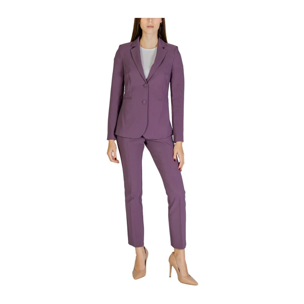 Sandro Ferrone Paarse Polyester Blazer Dames Herfst Winter Collectie Purple Dames