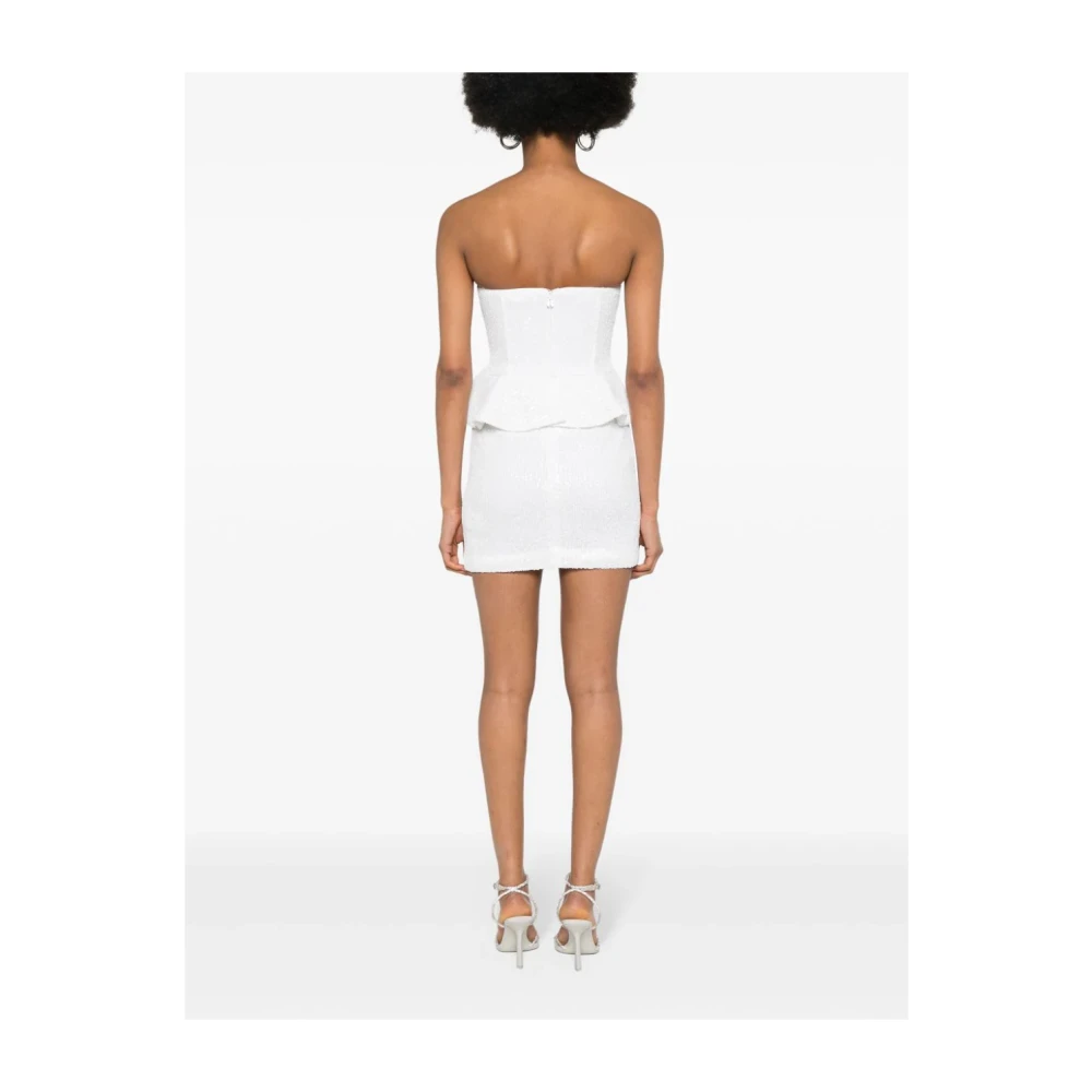 Rotate Birger Christensen Korte Jurk White Dames