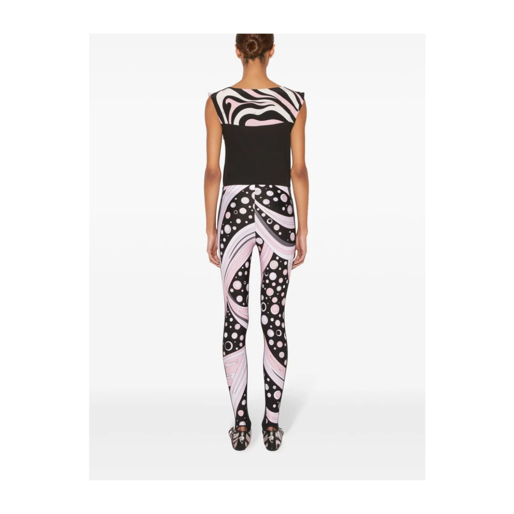 EMILIO PUCCI Stijlvolle Bianco Nero Rosa Broek Aw24 Multicolor Dames