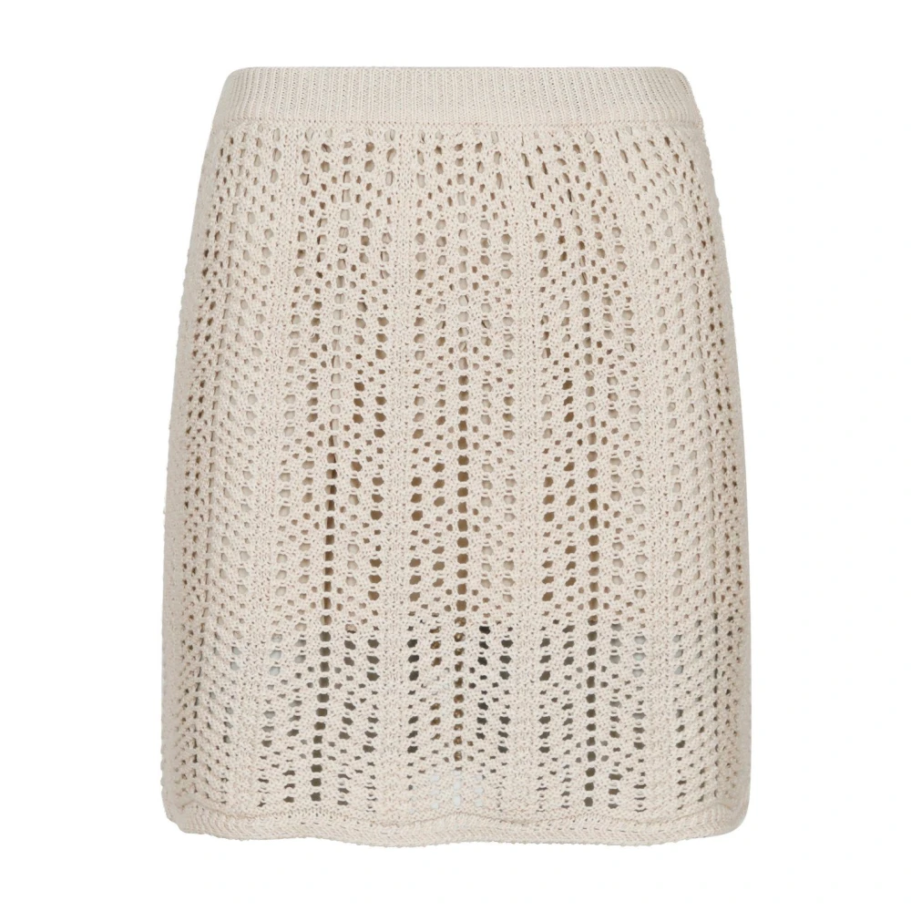 NEO NOIR Gehaakte gebreide rok voor de zomer Beige Dames