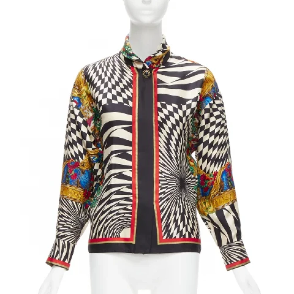 Versace Pre-owned Silk tops Multicolor Dames
