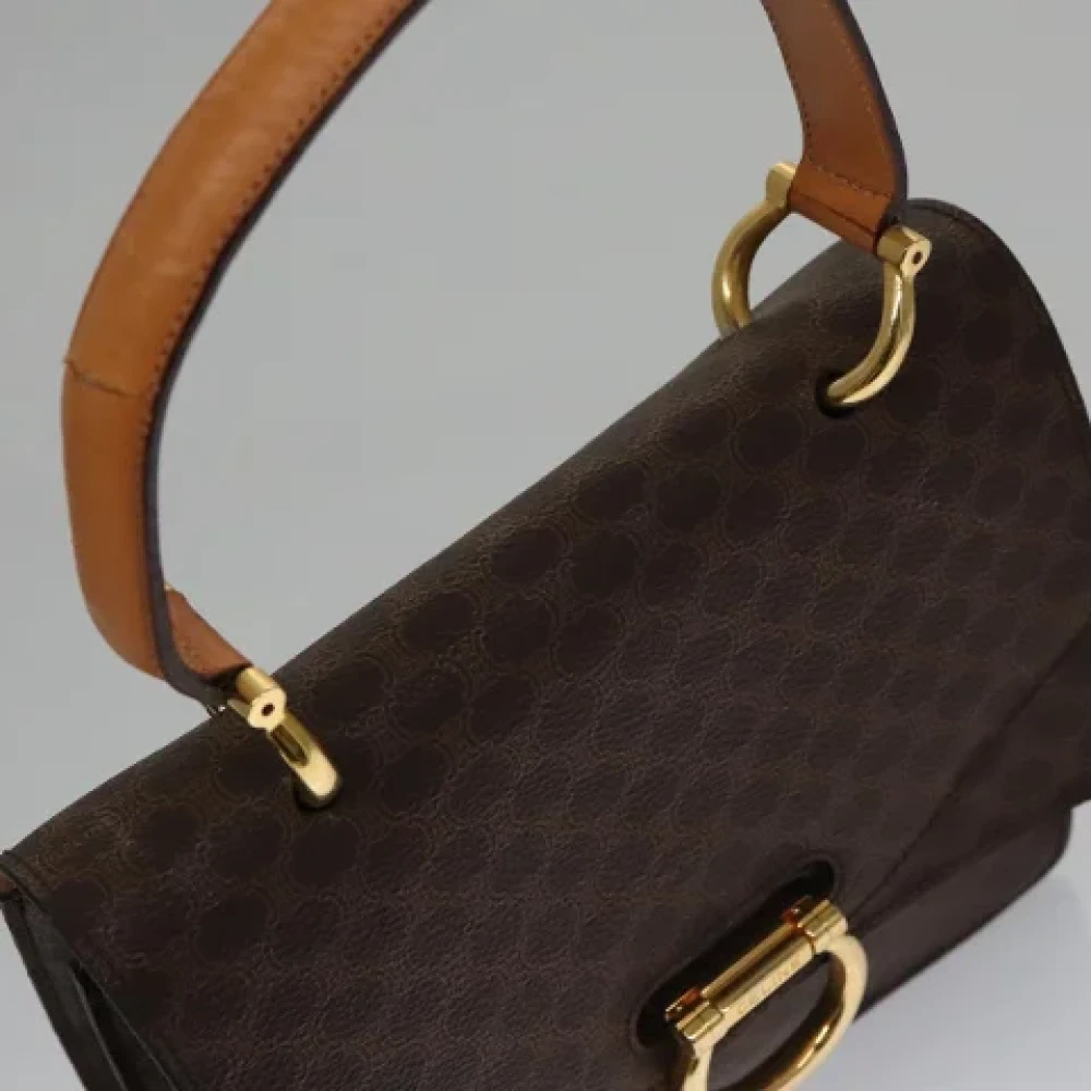 Celine Vintage Pre-owned Leather handbags Brown Dames