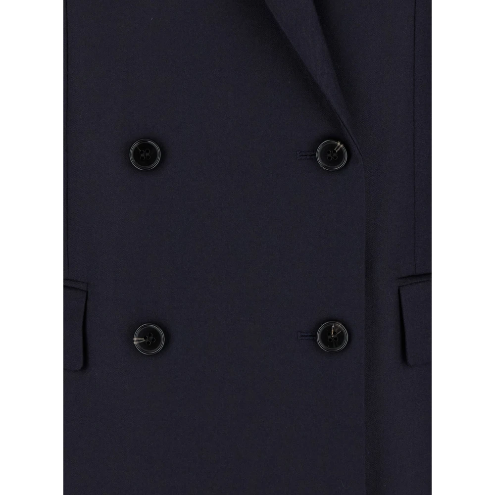 Theory Stijlvolle Boxy Jas Blue Dames