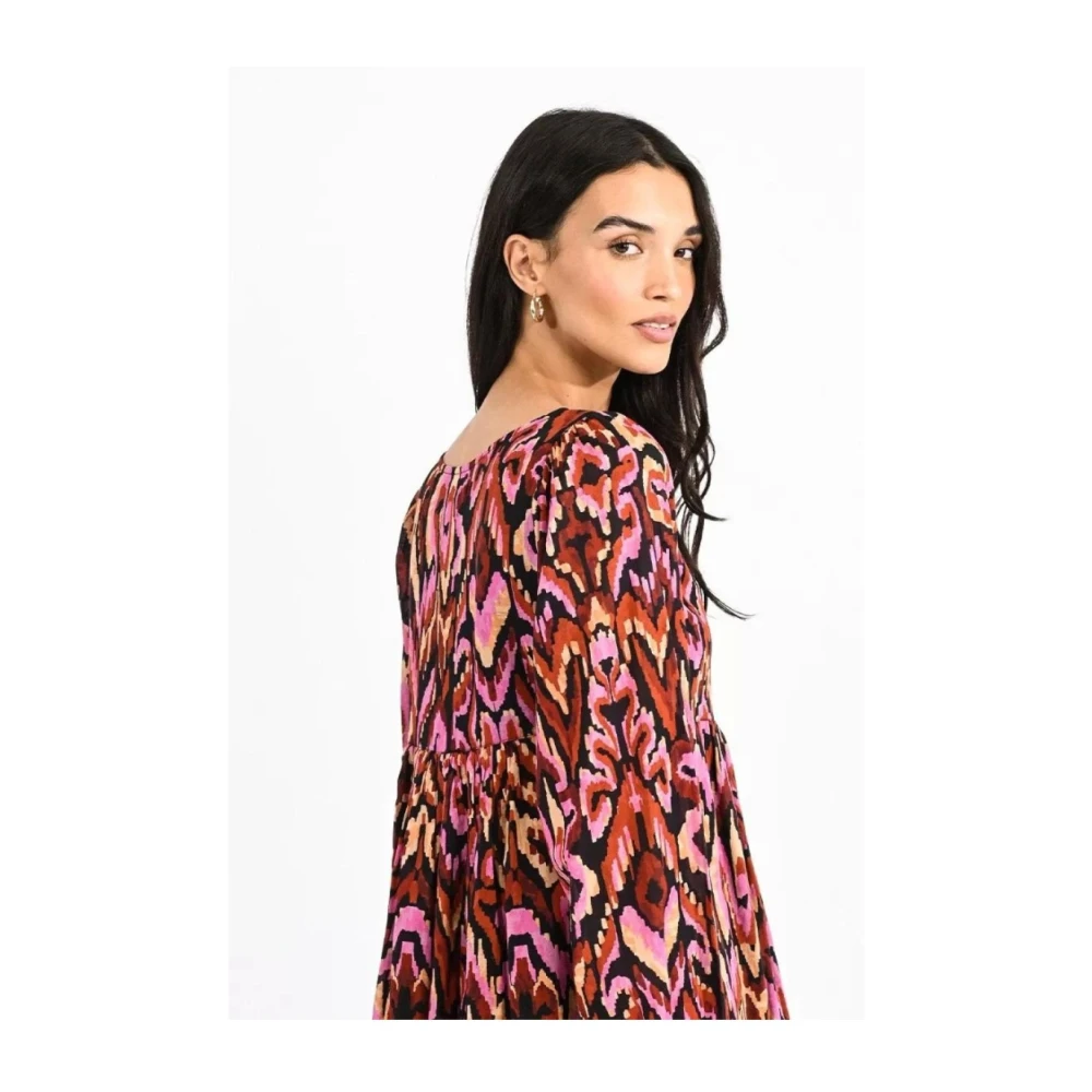 Molly Bracken Lange bedrukte jurk Multicolor Dames