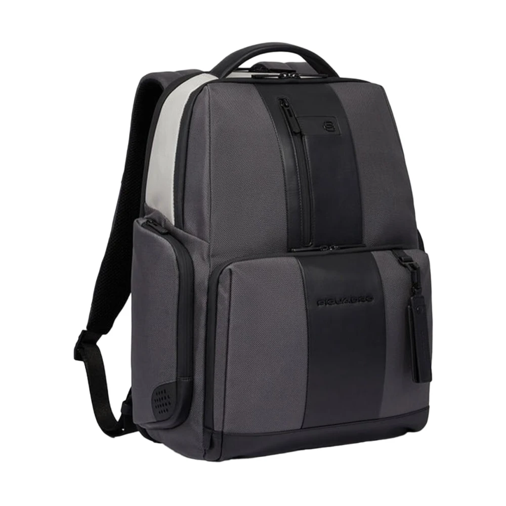 Piquadro Multicolor Leren en Stoffen Rugzak Gray Heren