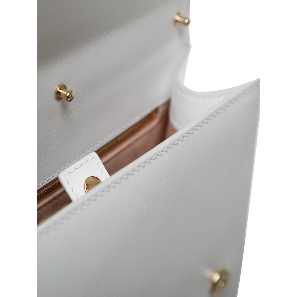 Dolce & Gabbana Witte Kalfsleren Flap Tas White Dames
