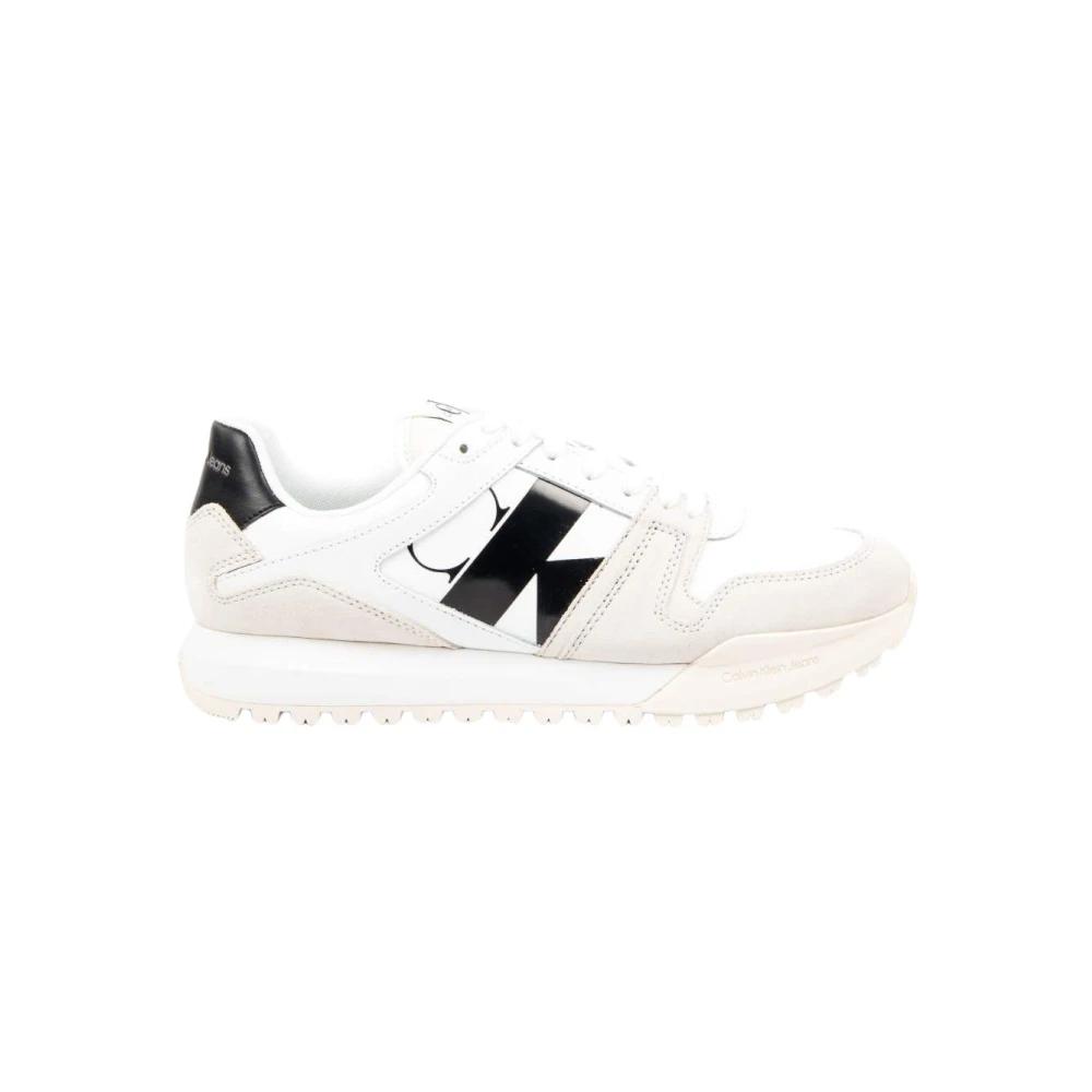Calvin Klein Toothy Run Low Lth Heren Schoenen Wit