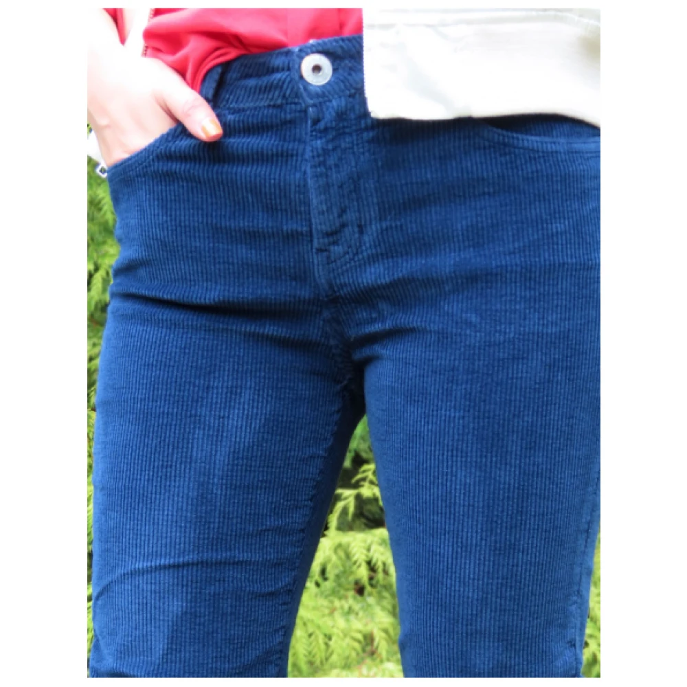 Denim Studio Maisie Corduroy Broek Blauwe Schemering Blue Dames