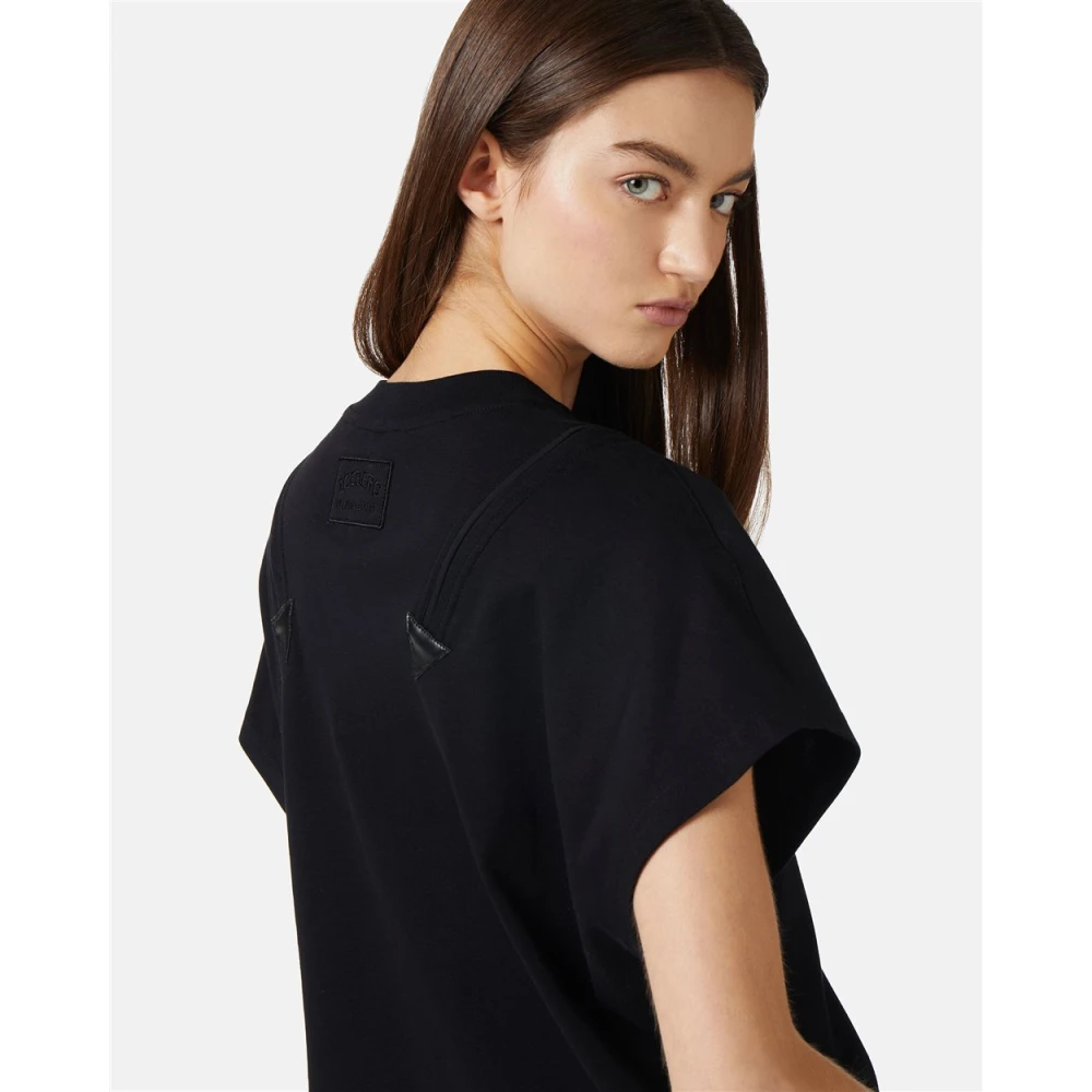 Iceberg Moderne T-shirt met ritsen Black Dames