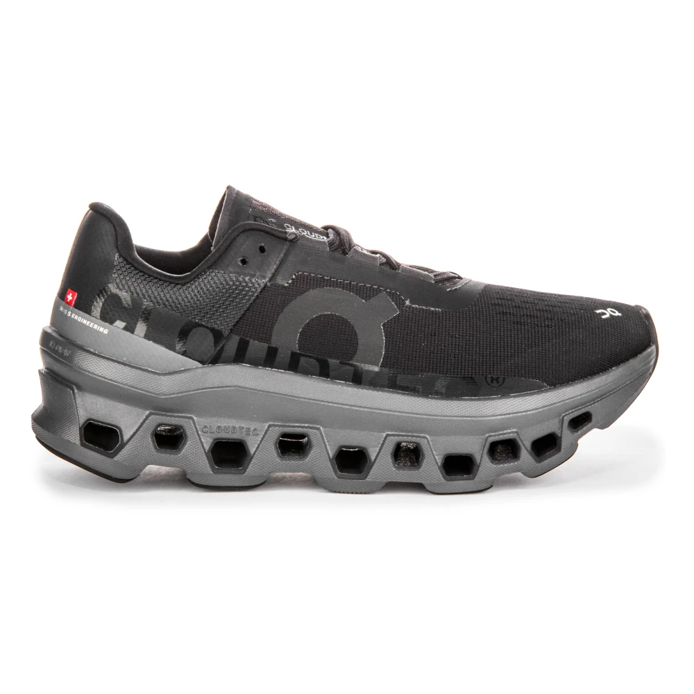 On Women's Cloudmonster Everyday Neutral Road Running Shoes - Black/Magnet - Size 5 (38) - Image 3