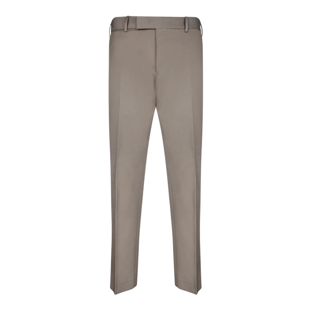 PT Torino Moderne Drill Tech Broek met Sluiting Beige Heren
