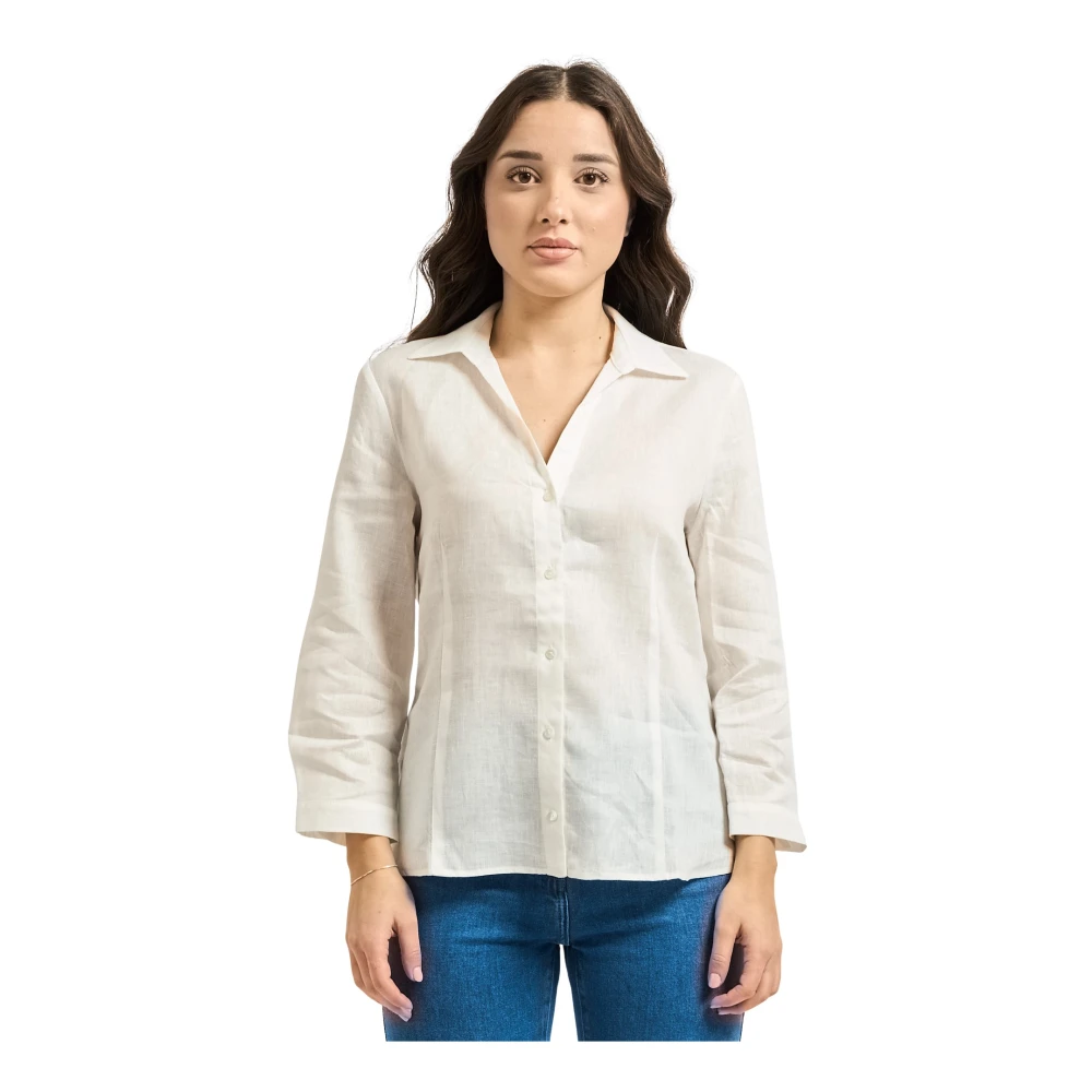 Pennyblack Vrouw Wit Overhemden Dames, S, Linnen, Cali Linnen Shirt