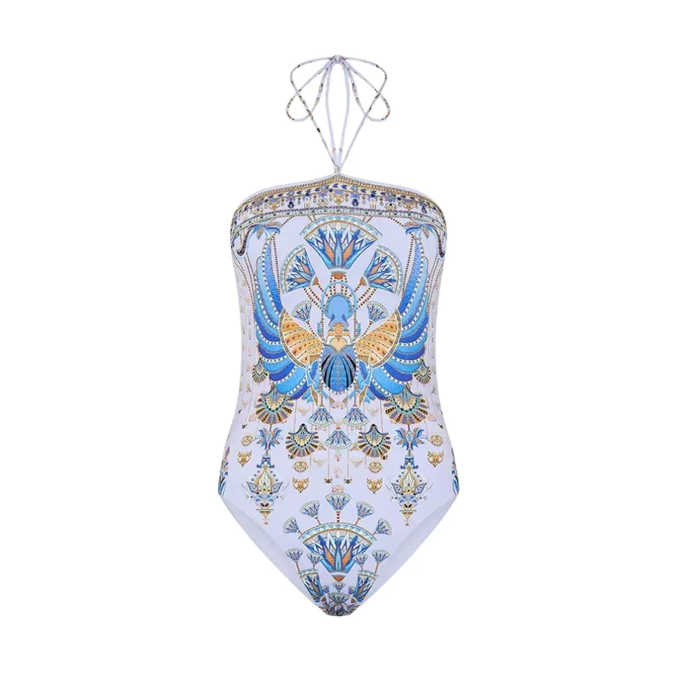 Camilla Women's Blue Under Scarab Skies One-Piece Swimsuit - Swimsuits - Xs - Swimwear