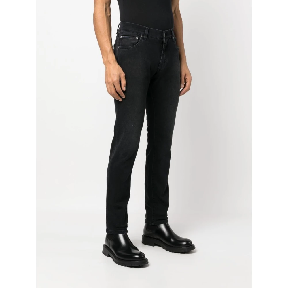Dolce & Gabbana Zwarte Slim-fit Jeans Black Heren