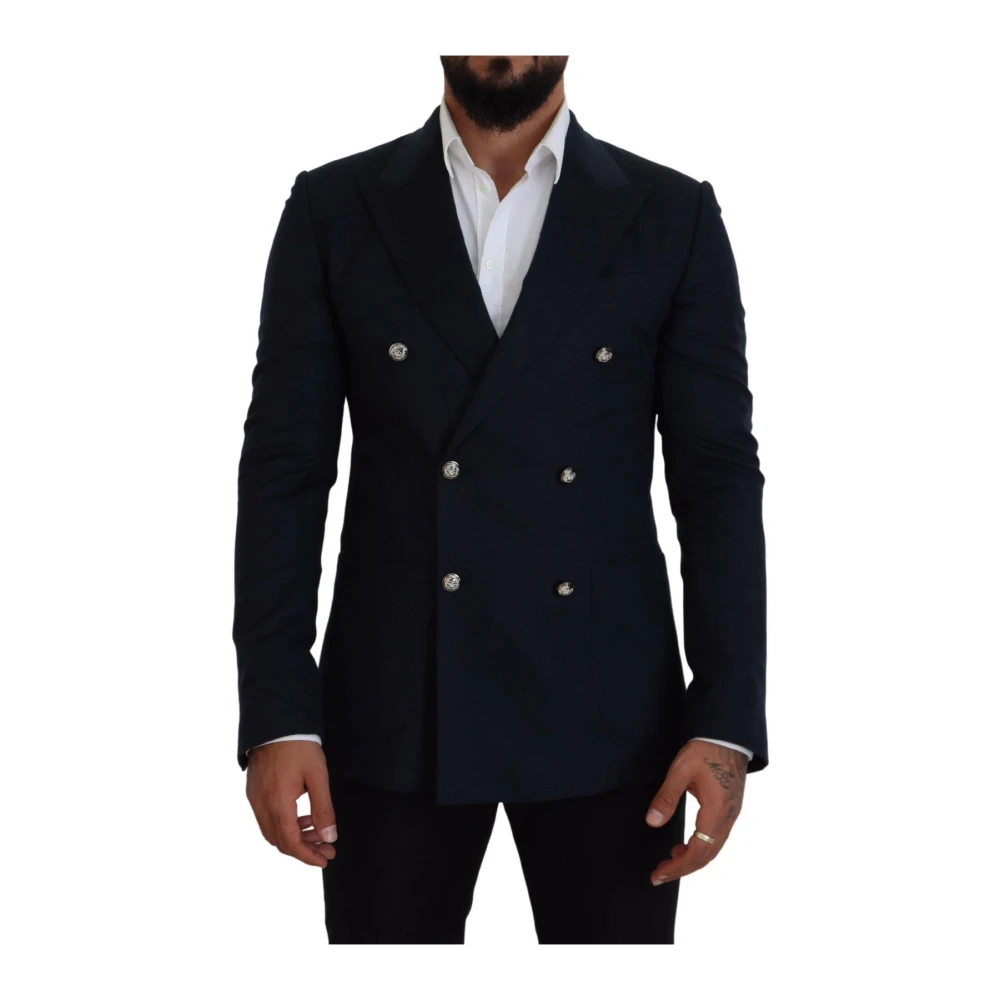 Dolce & Gabbana Men's Blue Cashmere Silk Blazer - Blazers - M - Jackets