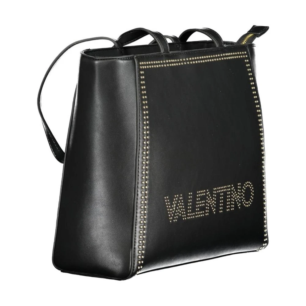 Valentino by Mario Valentino Zwarte Stijlvolle Polyethyleen Handtas voor Vrouwen Black Dames