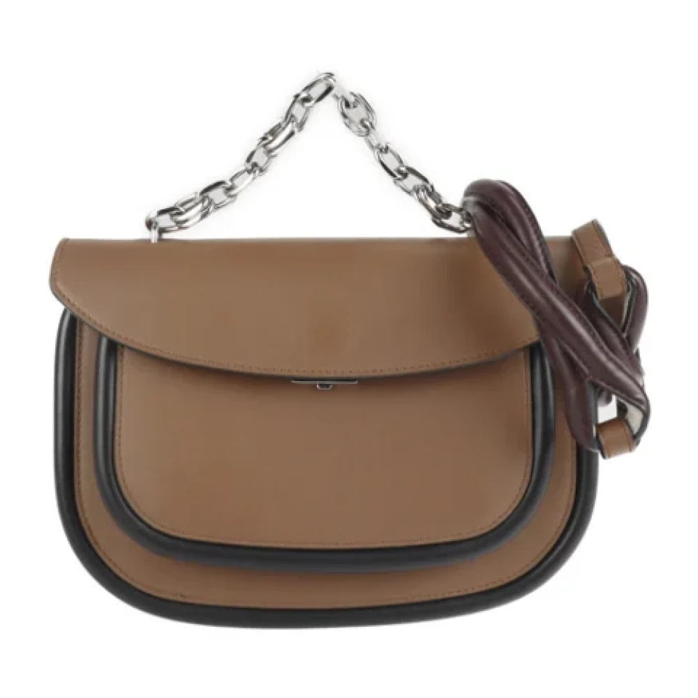 Marni Pre-owned Fabric shoulder-bags Brown Dames